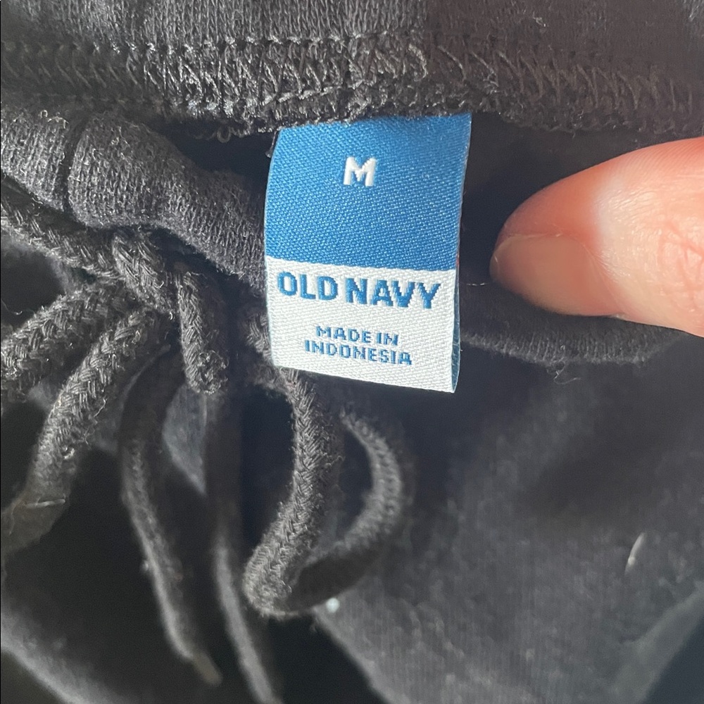 NWT Old Navy Wide Leg Sweatpants Black Jack Lounge Athleisure Comfy Joggers - M - Picture 6 of 12